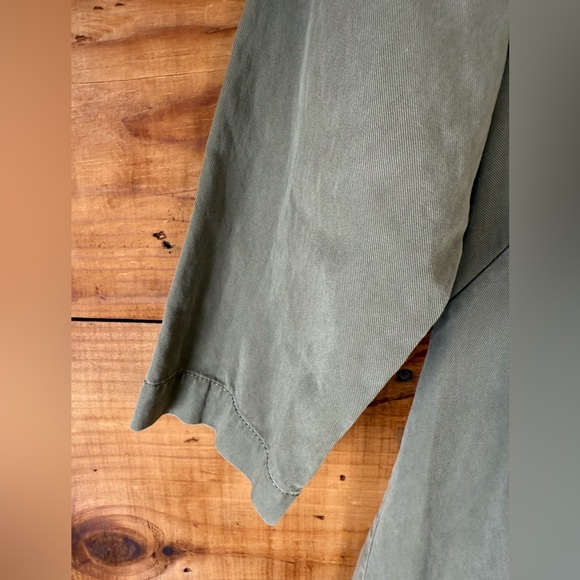 Talbot’s Tencel Olive Green 3/4 Sleeve Shift Dress w/ Lace-Up Detail - Size 4 - Picture 5 of 5